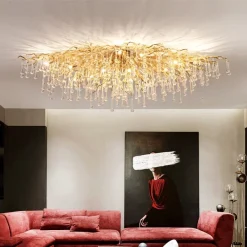 Luxury Gold Crystal Ceiling Lamps - Image 4