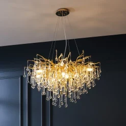 Luxury Gold Crystal Ceiling Lamps - Image 3