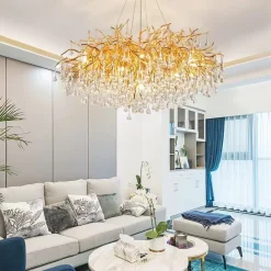 Luxury Gold Crystal Ceiling Lamps - Image 2