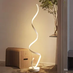Aluminum Alloy Spiral Floor Lamp - Image 2