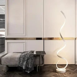 Aluminum Alloy Spiral Floor Lamp - Image 4