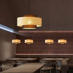 Handmade Woven Rattan Chandeliers - Image 6