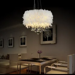 Feather Crystal Pendant Lamp - Image 2