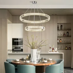 Luxury Round Chrome Gold Chandelier - Image 5