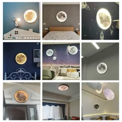 Art LED Moon Wall Lamp - Image 6