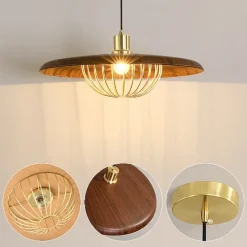 Italy Wood Pendant Lamp - Image 5