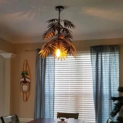 Tropical Coconut Leaf Chandelier - Image 4