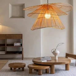 Handmade Rattan Chandelier - Image 5