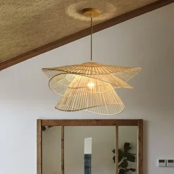 Handmade Rattan Chandelier - Image 2