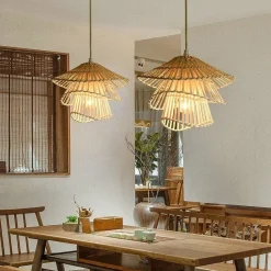 Handmade Rattan Chandelier - Image 4