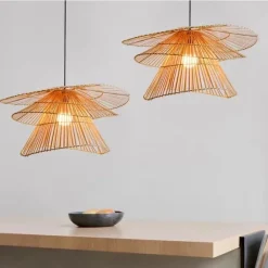 Handmade Rattan Chandelier - Image 6