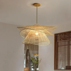 Handmade Rattan Chandelier - Image 3
