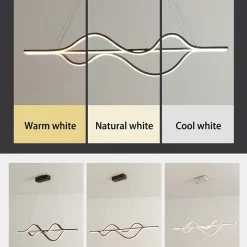 Aluminum Dual Waveform Chandelier - Image 6